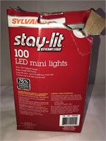 Sylvania Stay-lit 100 Led Mini Lights Damaged Box