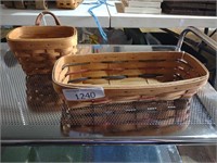 (2) small longaberger baskets