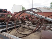 Pair of 42" Vintage Wagon Wheels