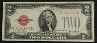 1928 TWO DOLLAR RED SEAL VF