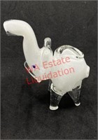 Glass pipe white elephant (living room)