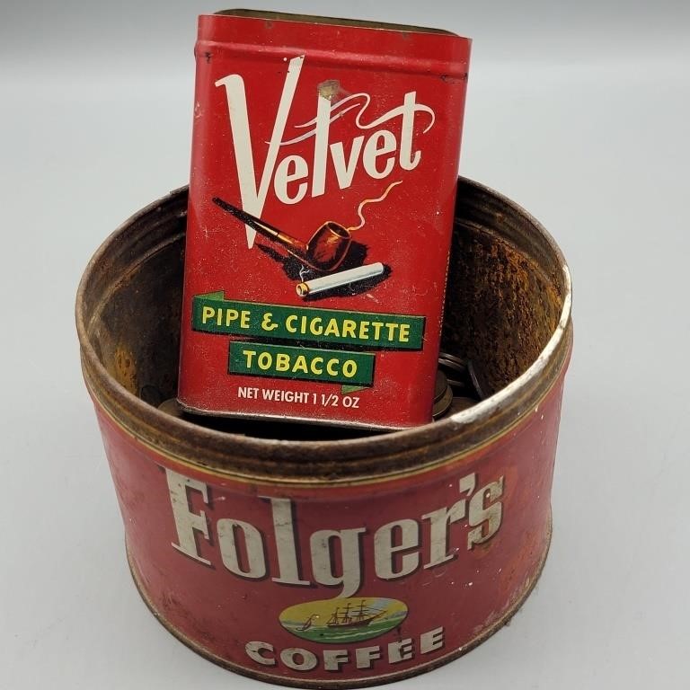 2- TINS WITH WHEAT PENNIES