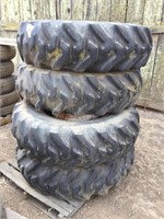 Set of (4) 14.9-28 Tractor Tires and Rims