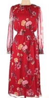 Vince Camuto Red Floral Midi Dress- 2X