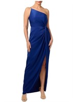 LIV FOSTER One-Shoulder Draped Charmeuse Gown-6