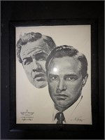 Original 1962 Marlon Brando Volpe Print in frame