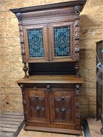 Circa 1860's Brittany Carved Buffet Cabinet