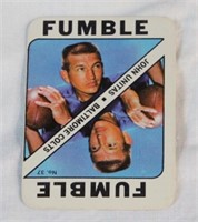 1971 JOHN UNITAS NO. 37 FUMBLE CARD