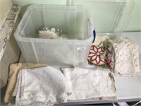 Linens and Storage Container
