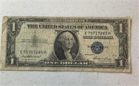 1935E Blue Seal $1 Silver Certificate