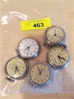 5 WESTCLOX POCKET WATCHES