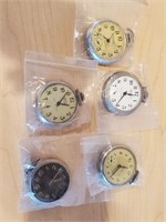 5 WESTCLOX POCKET WATCHES