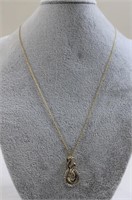 Pear twist diamond necklace
