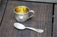 925 Sterling Silver Cup & Spoon