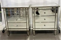 2 Mirrored Night Table - Small