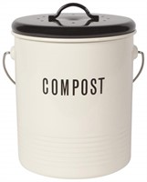 Now Designs 5123002aa Vintage Compost Bin, Ivory
