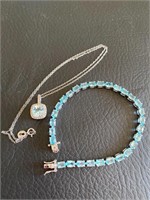 Sterling & Blue Stone Jewelry