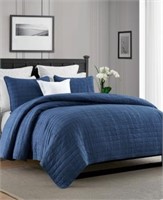 Enzyme Washed Crinkle Quilt Set Full/Queen $57