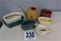 Vintage Planters & Plastic Watering Can(R1)