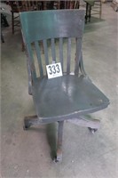 Vintage Wooden Office Chair(R1)
