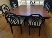 F - DINING TABLE W/ 7 CHAIRS (L1)