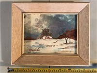 Original framed oil painting by Madiel