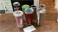 7 large drink containers