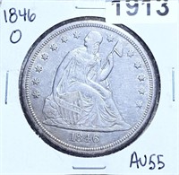 1846-O Seated Liberty Dollar CHOICE AU