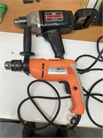 CRAFTSMAN 1/2” REVERSIBLE DRILL AND CHICAGO 1/2”