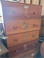 Childs Chest of Drawers w Vintage Decals