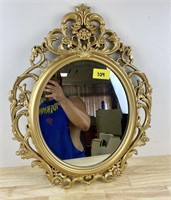 Gold Plastic Ornate Mirror