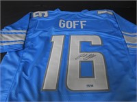 Jared Goff signed football jersey COA