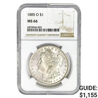1885-O Morgan Silver Dollar NGC MS66
