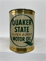 Quaker State motor oil ad advertising TIN can
