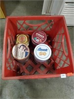 Milk Crate w/Hershey Tins