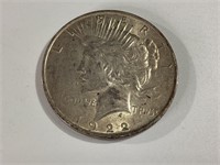 1922 P Peace Silver Dollar,VF
