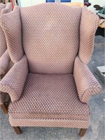 Pair of Wing Back Upholstered Chairs