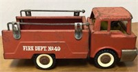 Early Metal Red Fire Dept. Truck