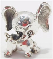 Vintage Tortolani Silver Comical Elephant Brooch