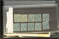 British Empire Stamps on dealer cards, many high v