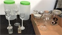 Food storage mason jars and goblets