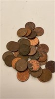 Lot of 34 Penny’s some Wheat Pennies