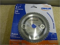 Ten Oshlun 5 3/8"x5/8"x50t metal cutting blades