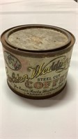 Vintage golden wedding coffee tin