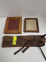 Antique Photo Frames and Leather Belt