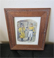 VINTAGE FRAMED FRENCH SOLDIER PRINT 127