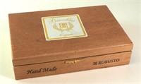 Bacchus Robusto Wood Cigar Box 8" x 6" x 2"