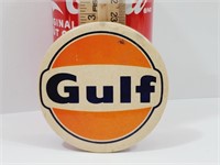 Vintage GULF Oil Gas Station Button 3"