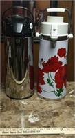 Vintage pump airpot coffee dispensers