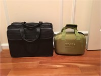 Leather Briefcase and Hard Shell Bag